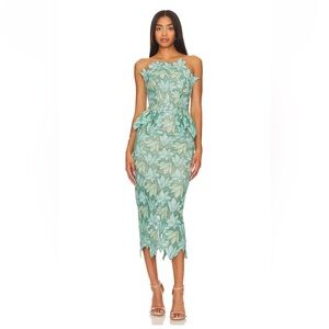Vinyles Midi Dress in Mint